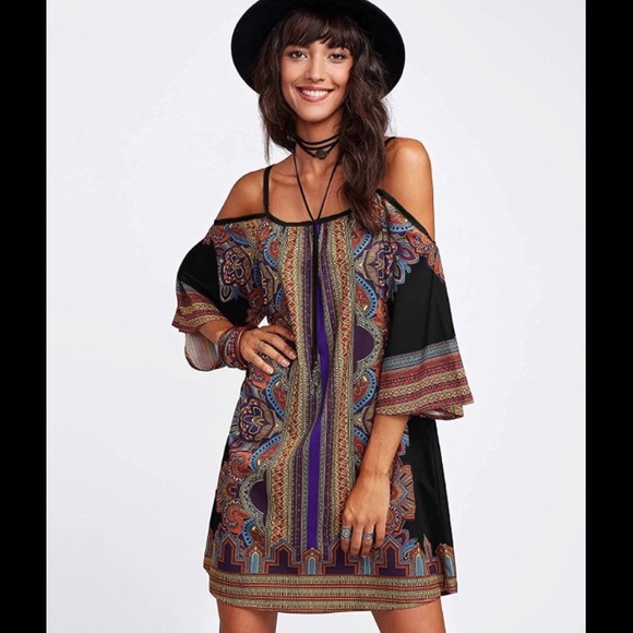 🦋NWOT❣️ BOHO SPAGHETTI STRAP DRESS 😍 - Picture 3 of 13